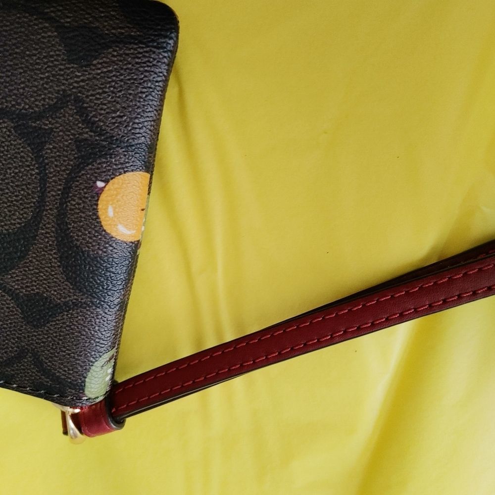 New Coach wristlet brown red - Picture 6 of 6